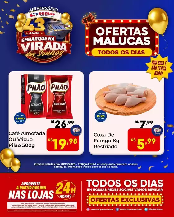Catálogo Semar Supermercado | Encarte Semar Supermercados | 2026-10-20T00:00:00.000Z - 2026-10-20T00:00:00.000Z