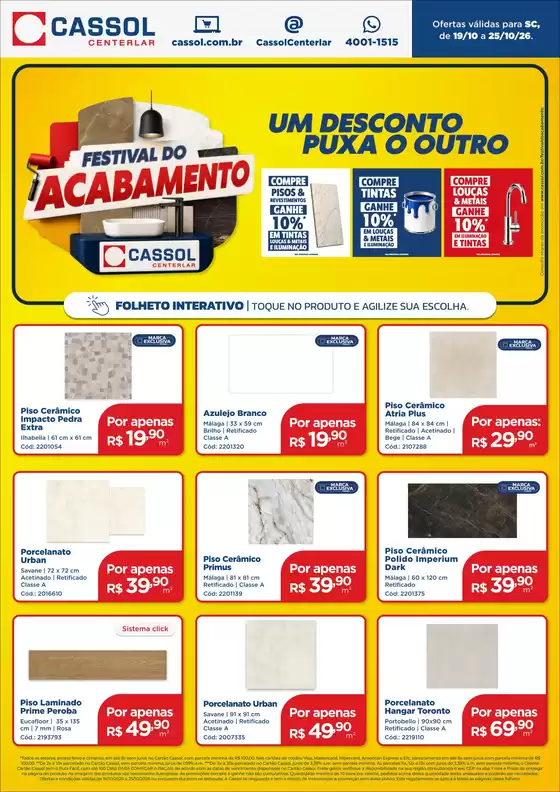 Catálogo Cassol | Encarte Cassol | 2026-10-19T00:00:00.000Z - 2026-10-25T00:00:00.000Z