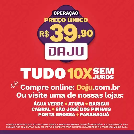 Catálogo Daju | Promoções especiais em andamento | 2026-10-20T00:00:00.000Z - 2026-10-26T00:00:00.000Z