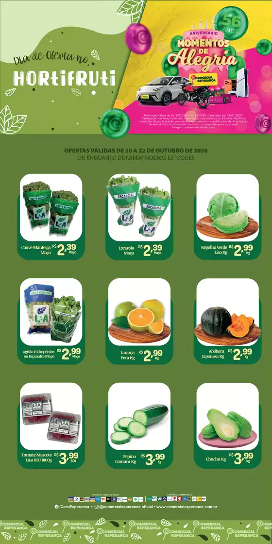 Catálogo Comercial Esperança | Lamina hortifruti 20 a 22.10 | 2026-10-20T00:00:00.000Z - 2026-10-22T00:00:00.000Z