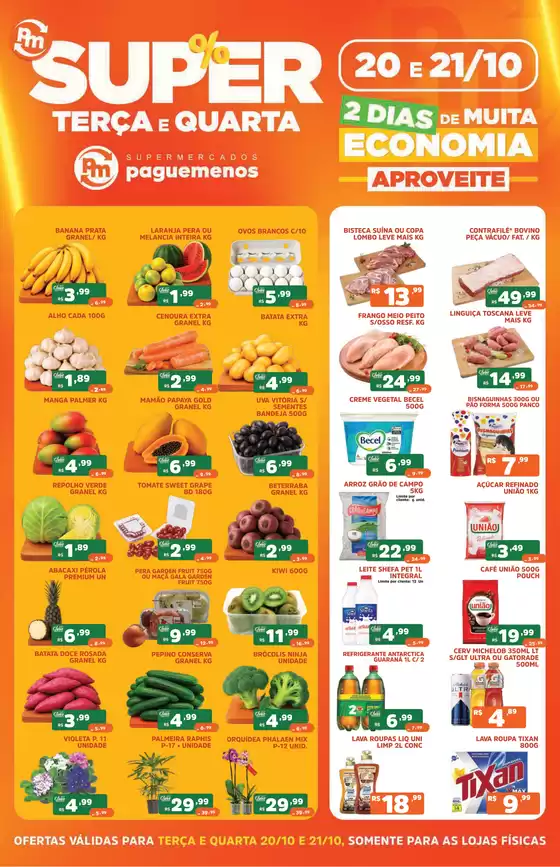 Catálogo Supermercados Pague Menos | Ofertas pague menos super terca e quarta 20 e 21 out | 2026-10-20T00:00:00.000Z - 2026-10-21T00:00:00.000Z