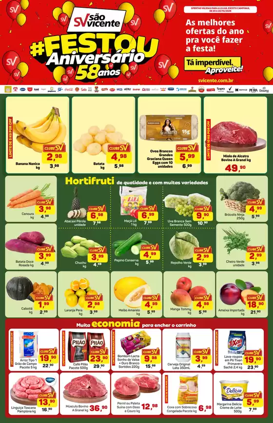 Catálogo Supermercados São Vicente | Encarte Supermercados São Vicente | 2026-10-20T00:00:00.000Z - 2026-10-22T00:00:00.000Z