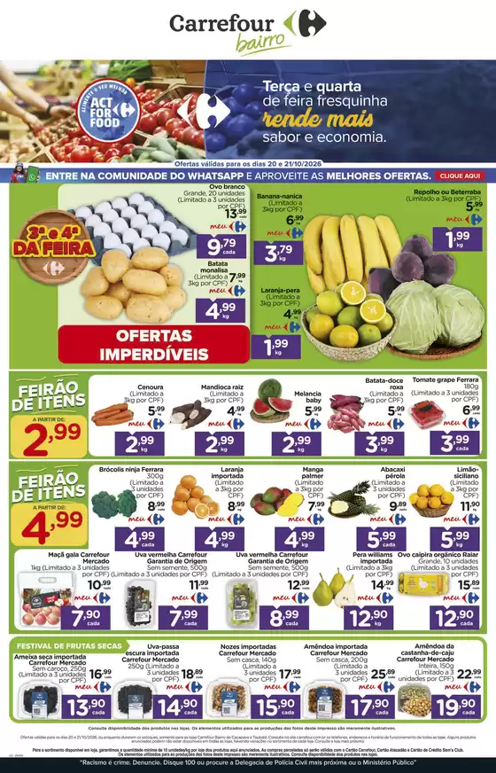 Catálogo Carrefour Bairro | FEIRA | 2026-10-20T00:00:00.000Z - 2026-10-21T00:00:00.000Z