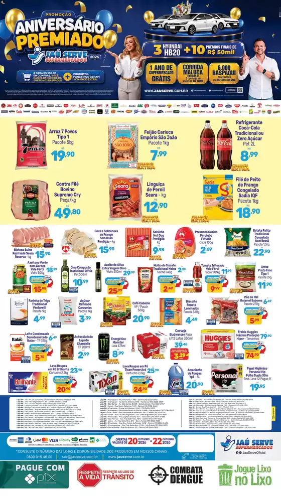 Catálogo Supermercados Jaù Serve em Goiânia | ANIVERSÁRIO PREMIADO | 2026-10-21T00:00:00.000Z - 2026-10-22T00:00:00.000Z