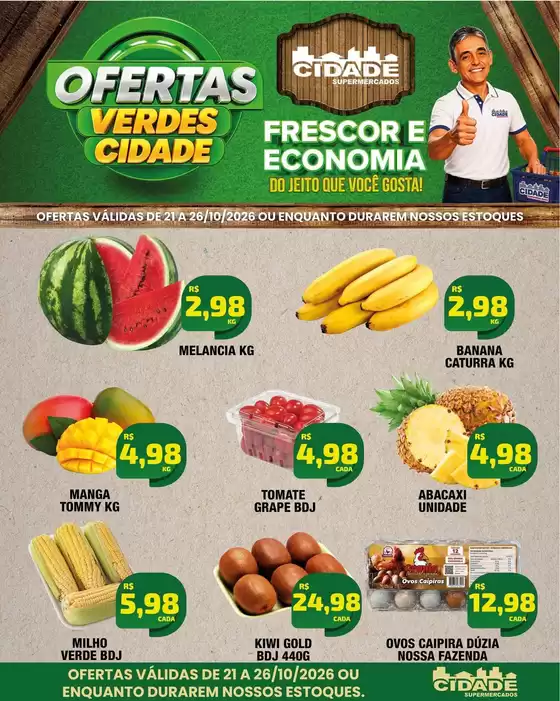 Catálogo Cidade Supermercados | Encarte Cidade Supermercados | 2026-10-21T00:00:00.000Z - 2026-10-26T00:00:00.000Z