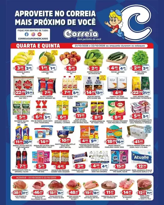 Catálogo Supermercados Correia | Encarte Supermercados Correia | 2026-10-21T00:00:00.000Z - 2026-10-22T00:00:00.000Z