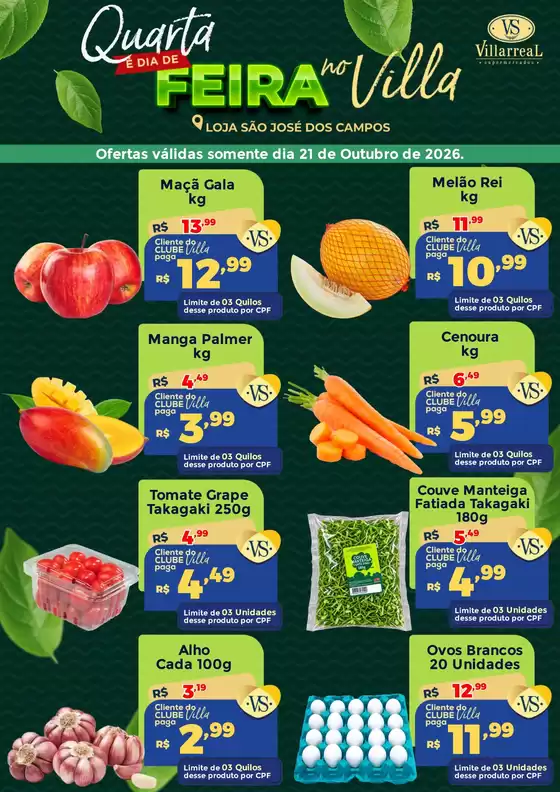 Catálogo Villarreal Supermercados | Hortifruti São José dos Campos | 2026-10-21T00:00:00.000Z - 2026-10-21T00:00:00.000Z