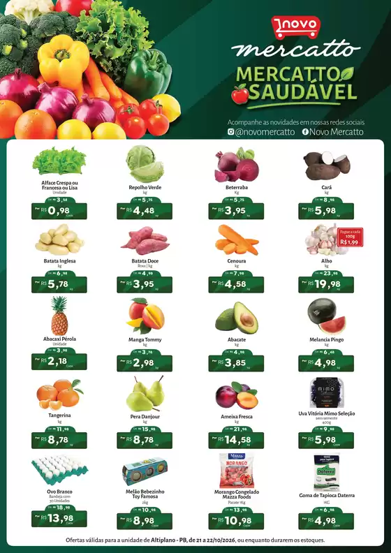 Catálogo Novo Atacarejo | Mercatto Saudável | 2026-10-21T00:00:00.000Z - 2026-10-22T00:00:00.000Z