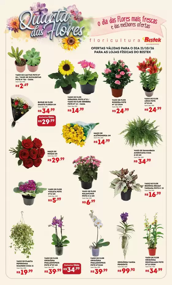 Catálogo Bistek Supermercados | Quarta das Flores | 2026-10-21T00:00:00.000Z - 2026-10-21T00:00:00.000Z