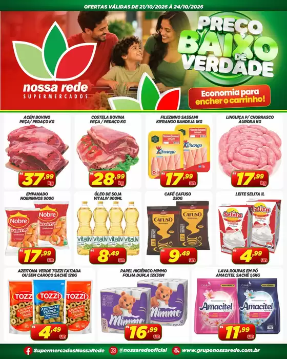 Catálogo Nossa Rede Supermercados | PREÇO BAIXO DE VERDADE | 2026-10-21T00:00:00.000Z - 2026-10-24T00:00:00.000Z