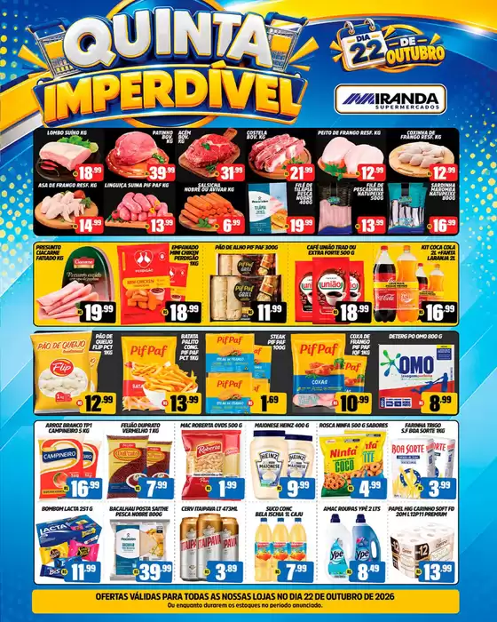 Catálogo Miranda Supermercados | QUINTA IMPERDIVEL | 2026-10-22T00:00:00.000Z - 2026-10-22T00:00:00.000Z