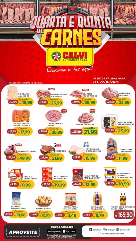 Catálogo Calvi Supermercados | QUARTA E QUINTA DE CARNES | 2026-10-22T00:00:00.000Z - 2026-10-22T00:00:00.000Z