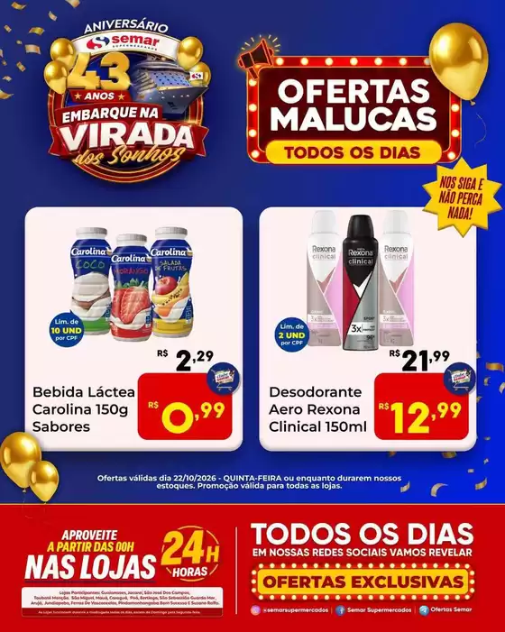 Catálogo Semar Supermercado | Encarte Semar Supermercados | 2026-10-22T00:00:00.000Z - 2026-10-22T00:00:00.000Z