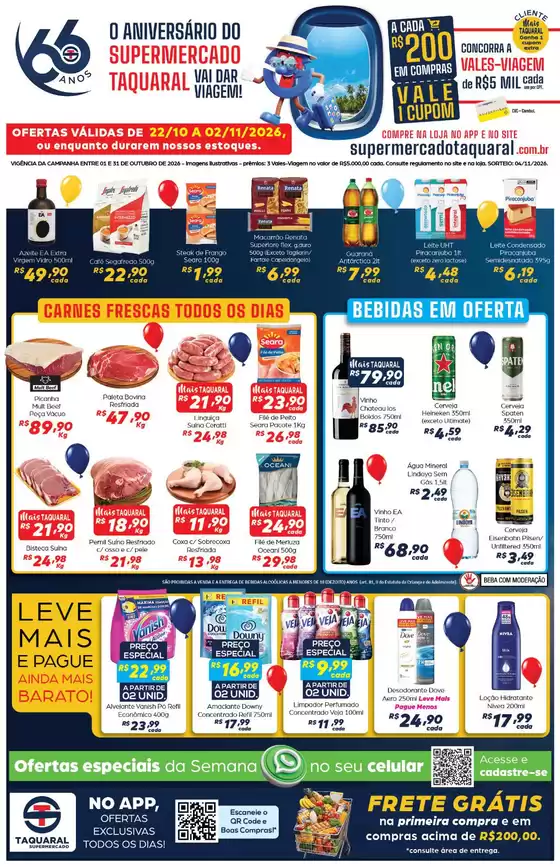 Catálogo Supermercado Taquaral | Folheto de Ofertas | 2026-10-22T00:00:00.000Z - 2026-11-02T00:00:00.000Z