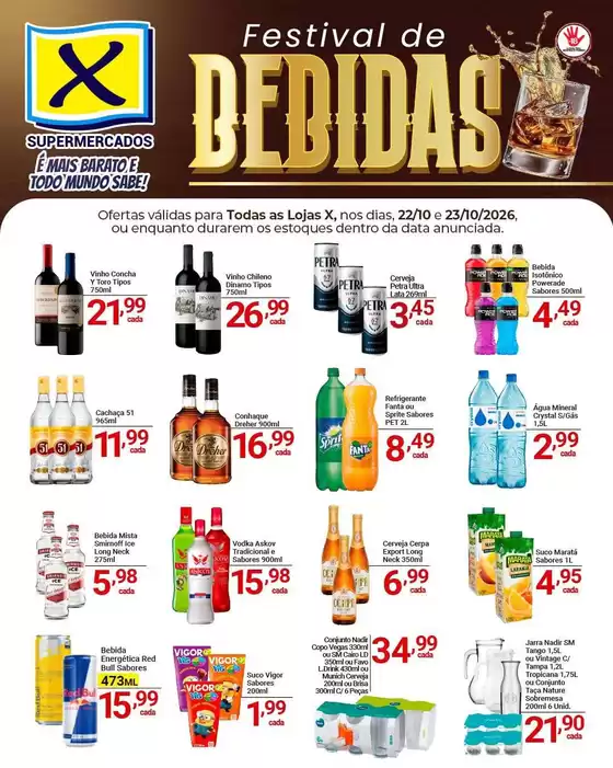 Catálogo X Supermercados | Melhores ofertas e descontos | 2026-10-22T00:00:00.000Z - 2026-10-23T00:00:00.000Z