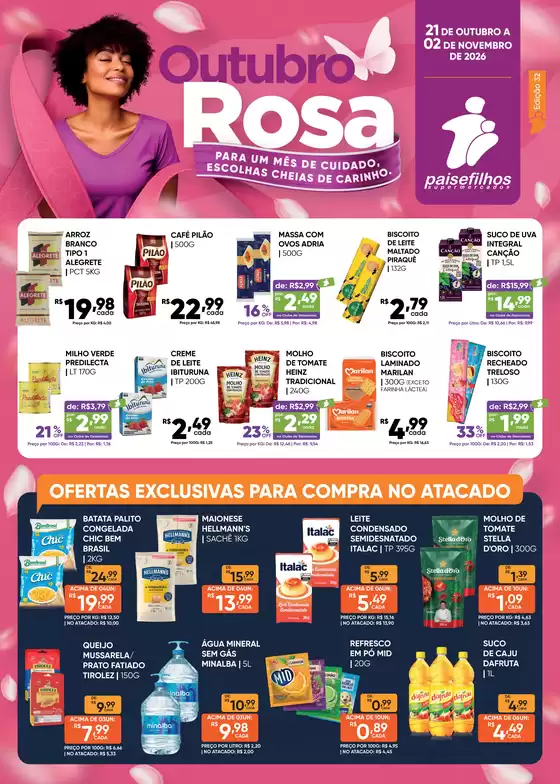 Catálogo Pais e Filhos Supermercados | PeF REVISTA Outubro Rosa SAIDA | 2026-10-22T00:00:00.000Z - 2026-11-02T00:00:00.000Z