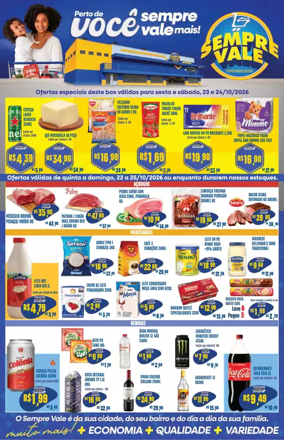 Catálogo Sempre Vale Supermercados | Encarte Sempre Vale Supermercados | 2026-10-22T00:00:00.000Z - 2026-10-25T00:00:00.000Z