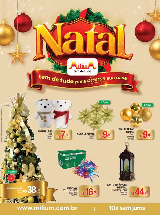 Catálogo Milium | TB DE NATAL DECORACAO MILIUM | 2026-10-22T00:00:00.000Z - 2026-10-25T00:00:00.000Z
