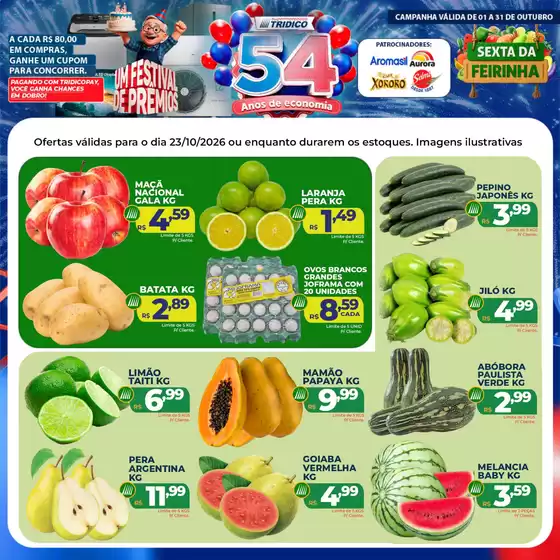 Catálogo Supermercados Tridico | SEXTA DA FEIRINHА | 2026-10-23T00:00:00.000Z - 2026-10-23T00:00:00.000Z