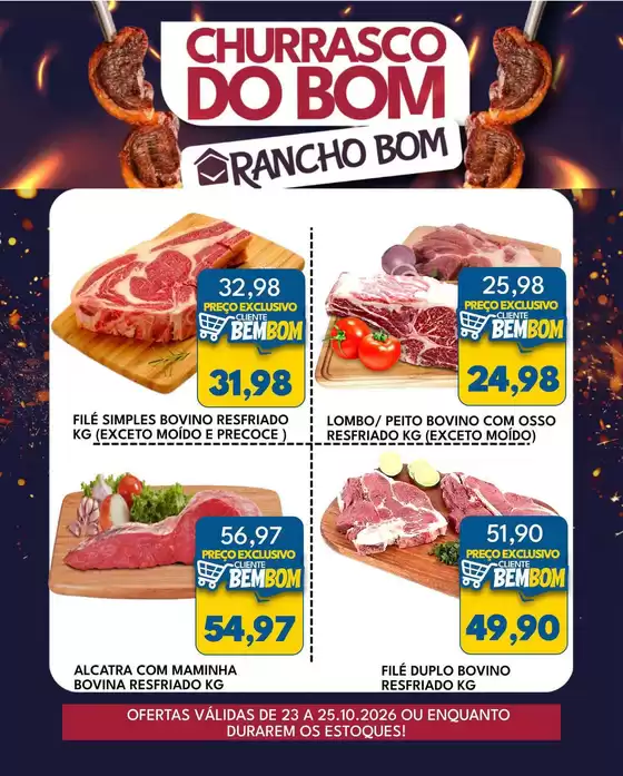 Catálogo Rancho Bom Supermercados | Encarte Rancho Bom Supermercados | 2026-10-23T00:00:00.000Z - 2026-10-25T00:00:00.000Z