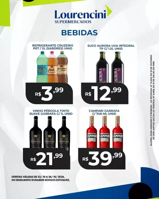 Catálogo Lourencini Supermercados | Encarte Lourencini Supermercados | 2026-10-23T00:00:00.000Z - 2026-10-26T00:00:00.000Z