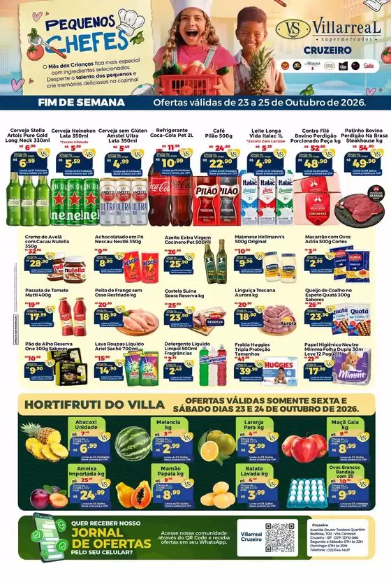 Catálogo Villarreal Supermercados | Jornal de Ofertas Cruzeiro | 2026-10-23T00:00:00.000Z - 2026-10-25T00:00:00.000Z