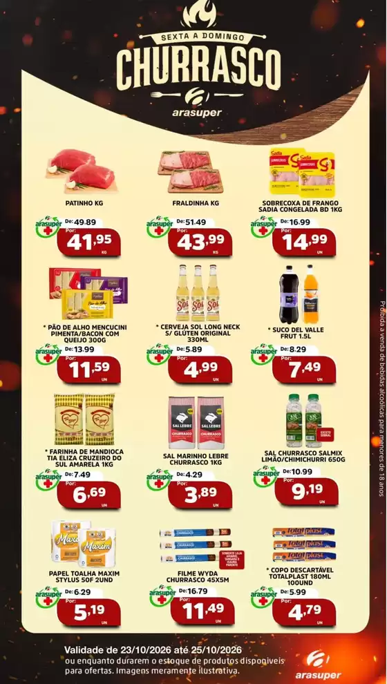 Catálogo Araújo Supermercados | Sexta a Domingo do Churrasco | 2026-10-23T00:00:00.000Z - 2026-10-25T00:00:00.000Z
