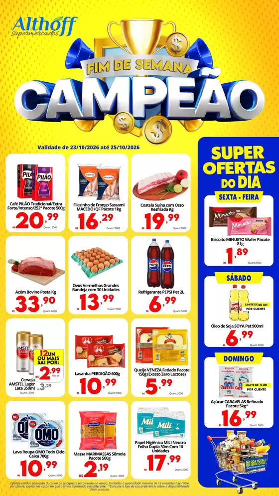 Catálogo Althoff Supermercados | Fim de Semana Campeão | 2026-10-23T00:00:00.000Z - 2026-10-25T00:00:00.000Z