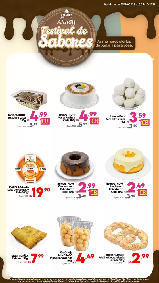 Catálogo Althoff Supermercados | Padaria Todo Dia - Festival de Sabores | 2026-10-23T00:00:00.000Z - 2026-10-25T00:00:00.000Z