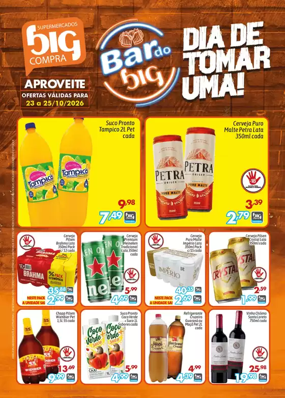 Catálogo Supermercados Big Compra | Ofertas para caçadores de pechinchas | 2026-10-23T00:00:00.000Z - 2026-10-25T00:00:00.000Z