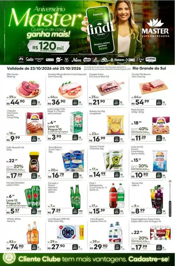 Catálogo Master Supermercados | Final de semana RS | 2026-10-23T00:00:00.000Z - 2026-10-25T00:00:00.000Z