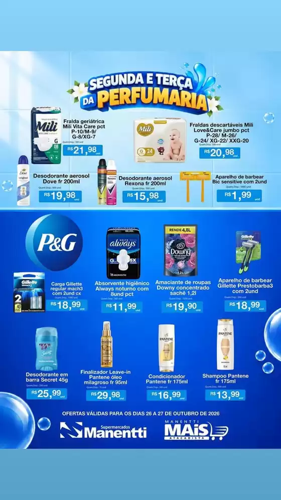 Catálogo Supermercados Manentti | SEGUNDA E TERCA DA PERFUMARIA | 2026-10-26T00:00:00.000Z - 2026-10-27T00:00:00.000Z