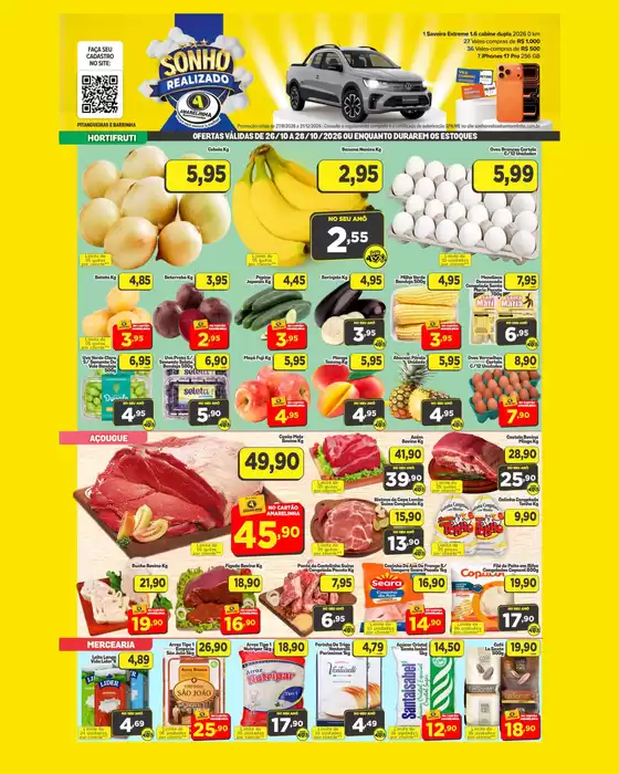 Catálogo Amarelinha Supermercados | SONHO REALIZADO | 2026-10-26T00:00:00.000Z - 2026-10-28T00:00:00.000Z