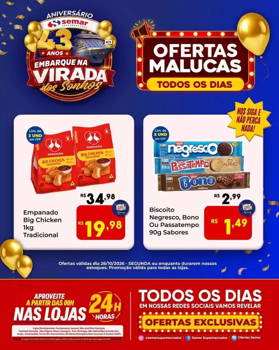 Catálogo Semar Supermercado | Encarte Semar Supermercados | 2026-10-26T00:00:00.000Z - 2026-10-26T00:00:00.000Z
