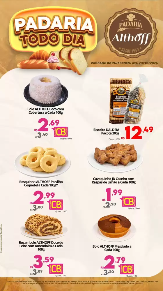 Catálogo Althoff Supermercados | Padaria Todo Dia | 2026-10-26T00:00:00.000Z - 2026-10-29T00:00:00.000Z