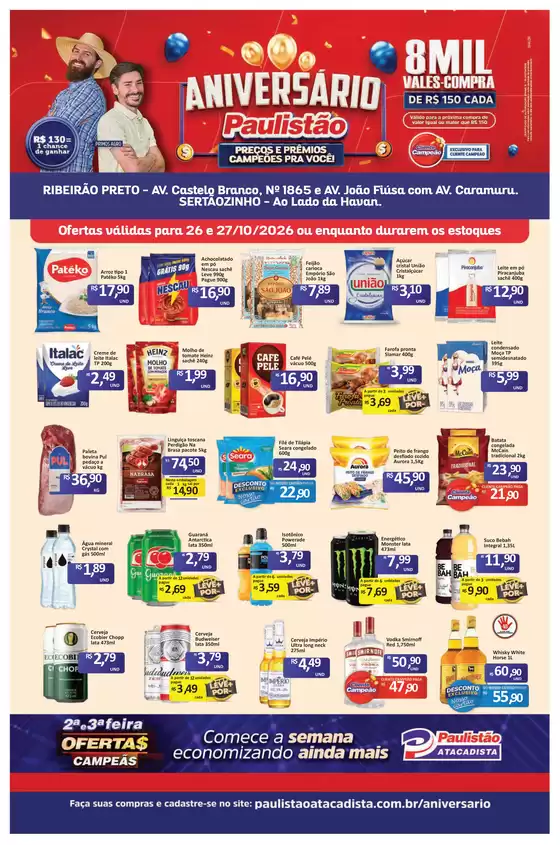Catálogo Paulistão Atacadista | Ofertas para caçadores de pechinchas | 2026-10-26T00:00:00.000Z - 2026-10-27T00:00:00.000Z