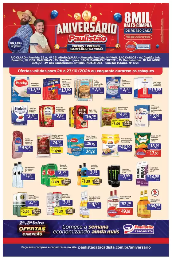 Catálogo Paulistão Atacadista | Melhores ofertas para todos os caçadores de pechinchas | 2026-10-26T00:00:00.000Z - 2026-10-27T00:00:00.000Z