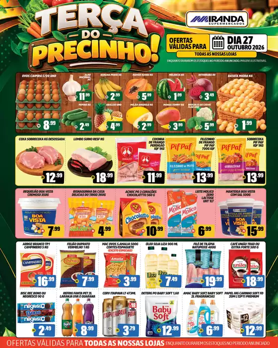 Catálogo Miranda Supermercados |  TERÇA DO PRECINHO | 2026-10-27T00:00:00.000Z - 2026-10-27T00:00:00.000Z