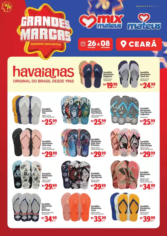 Catálogo Supermercados Mateus | Havaianas | 2026-10-27T00:00:00.000Z - 2026-11-08T00:00:00.000Z