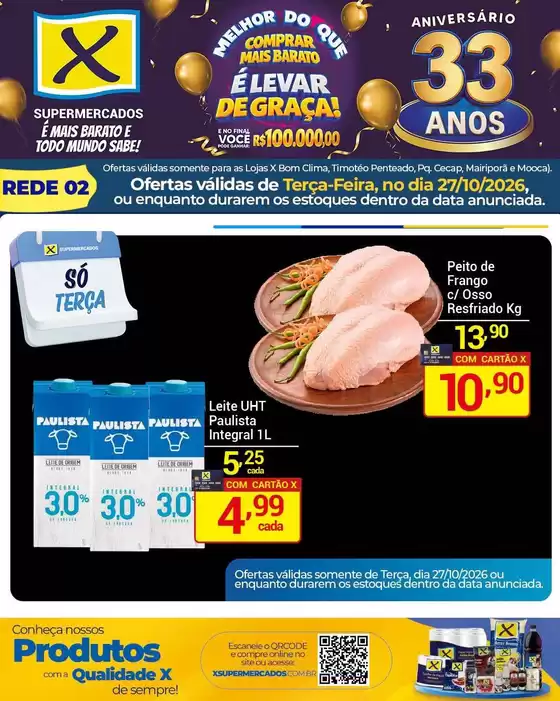 Catálogo X Supermercados em Apiúna | Promoções especiais em andamento | 2026-10-27T00:00:00.000Z - 2026-11-10T00:00:00.000Z