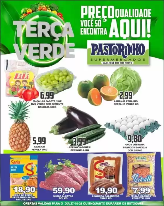 Catálogo Supermercado Pastorinho | Ofertas exclusivas para nossos clientes | 2026-10-27T00:00:00.000Z - 2026-11-10T00:00:00.000Z
