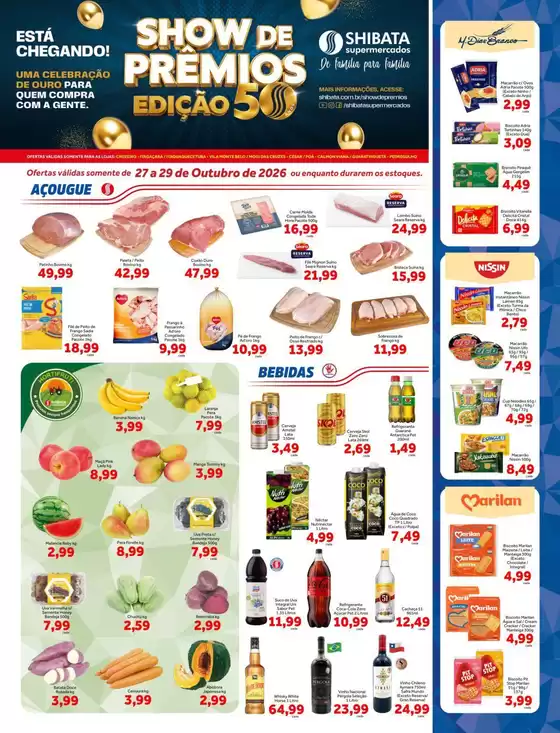 Catálogo Shibata Supermercados | Jornal de Ofertas Cruzeiro Itaqua Mogi César Poá e Guará | 2026-10-27T00:00:00.000Z - 2026-10-29T00:00:00.000Z