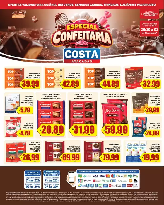 Catálogo Costa Atacadão | ESPECIAL CONFEITARIA | 2026-10-27T00:00:00.000Z - 2026-11-01T00:00:00.000Z