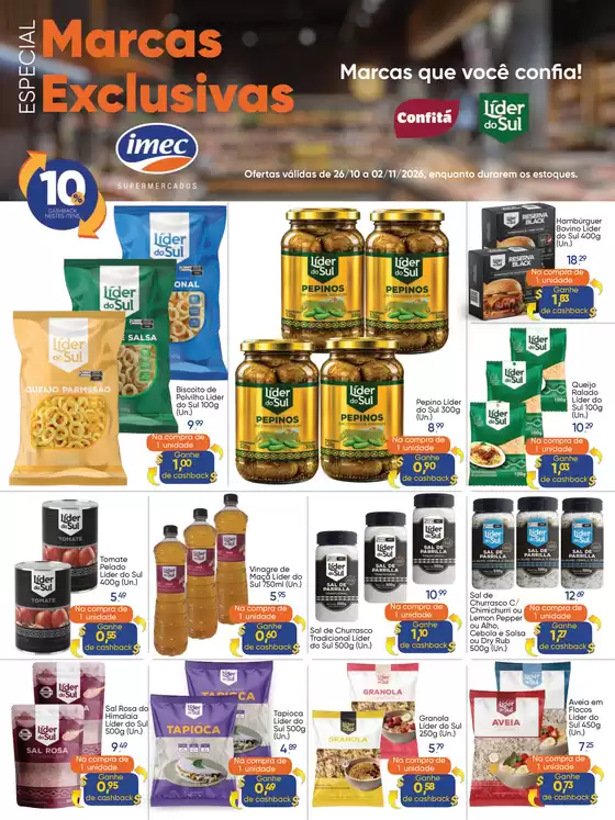 Catálogo Imec Supermercados | BAIXA 16105 IMEC Semana da Marca Propria Lider do Sul 2610 a 021126 | 2026-10-26T00:00:00.000Z - 2026-10-29T00:00:00.000Z