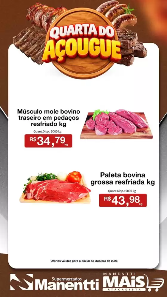 Catálogo Supermercados Manentti | QUARTA DO AÇOUGUE | 2026-10-28T00:00:00.000Z - 2026-10-28T00:00:00.000Z