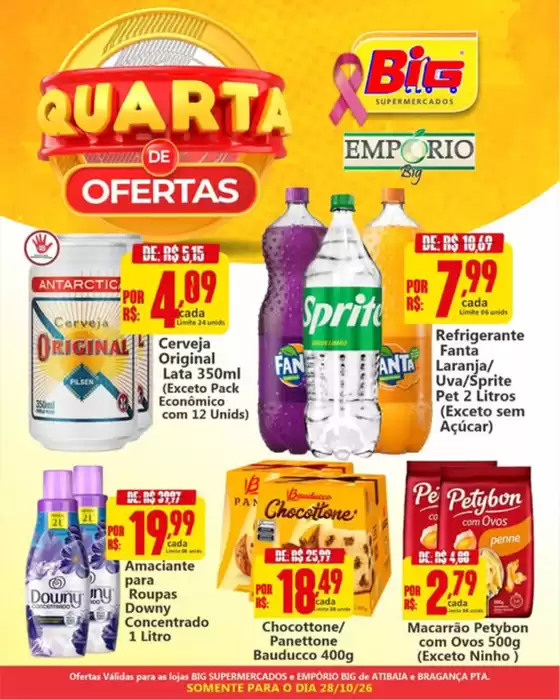 Catálogo Big Supermercados | Quarta de Ofertas | 2026-10-28T00:00:00.000Z - 2026-10-28T00:00:00.000Z