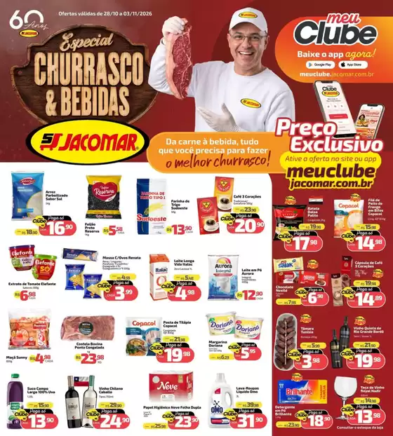 Catálogo Supermercado Jacomar | Especial CHURRASCO & BEBIDAS | 2026-10-28T00:00:00.000Z - 2026-11-03T00:00:00.000Z