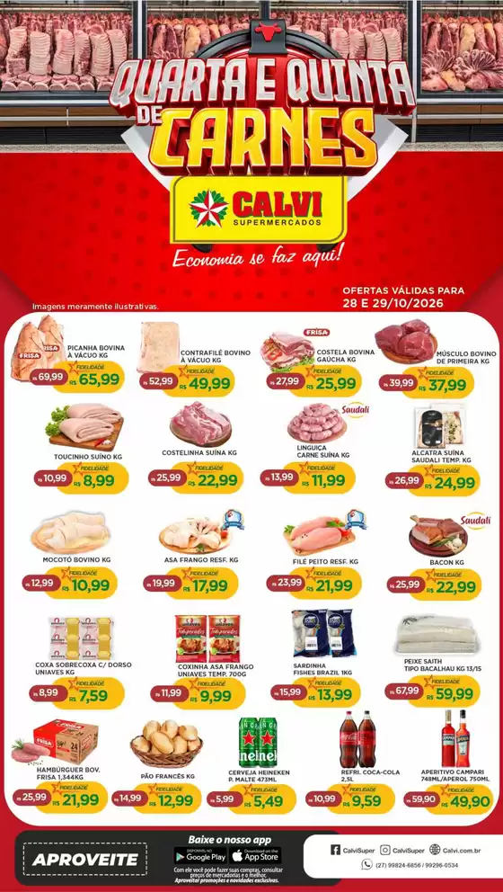 Catálogo Calvi Supermercados | QUARTA E QUINTA DE CARNES | 2026-10-28T00:00:00.000Z - 2026-10-29T00:00:00.000Z