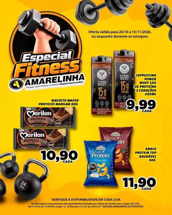Catálogo Amarelinha Supermercados | Especial Fitness | 2026-10-28T00:00:00.000Z - 2026-11-15T00:00:00.000Z