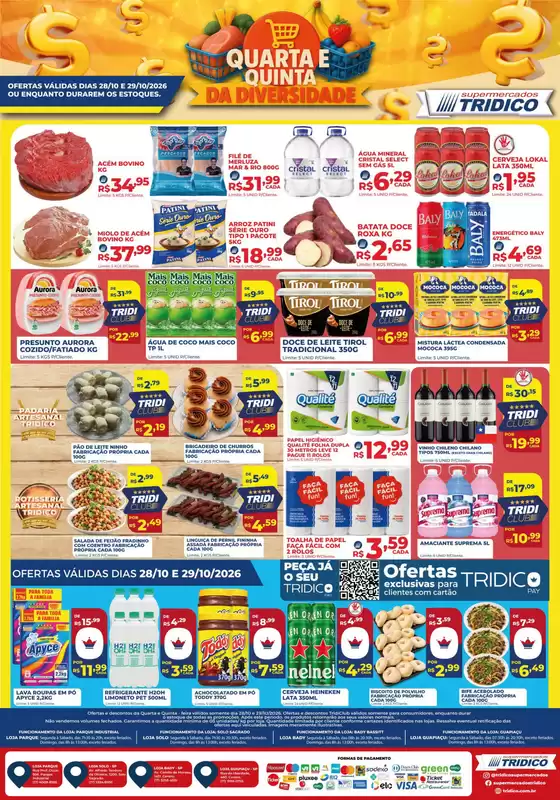 Catálogo Supermercados Tridico | QUARTA E QUINTA DA DIVERSIDADE | 2026-10-28T00:00:00.000Z - 2026-10-29T00:00:00.000Z